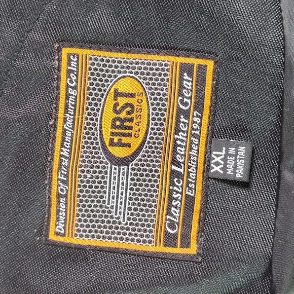 Black Leather Chaps First Classics Size XXL Black Motorcycle Biker Zip Lace - Picture 4 of 15